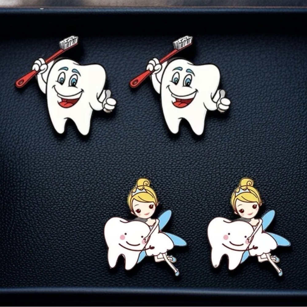 Tooth Fairy Delights: Adorable Stud Earrings for All Ages 🦷🪥NWT Studs